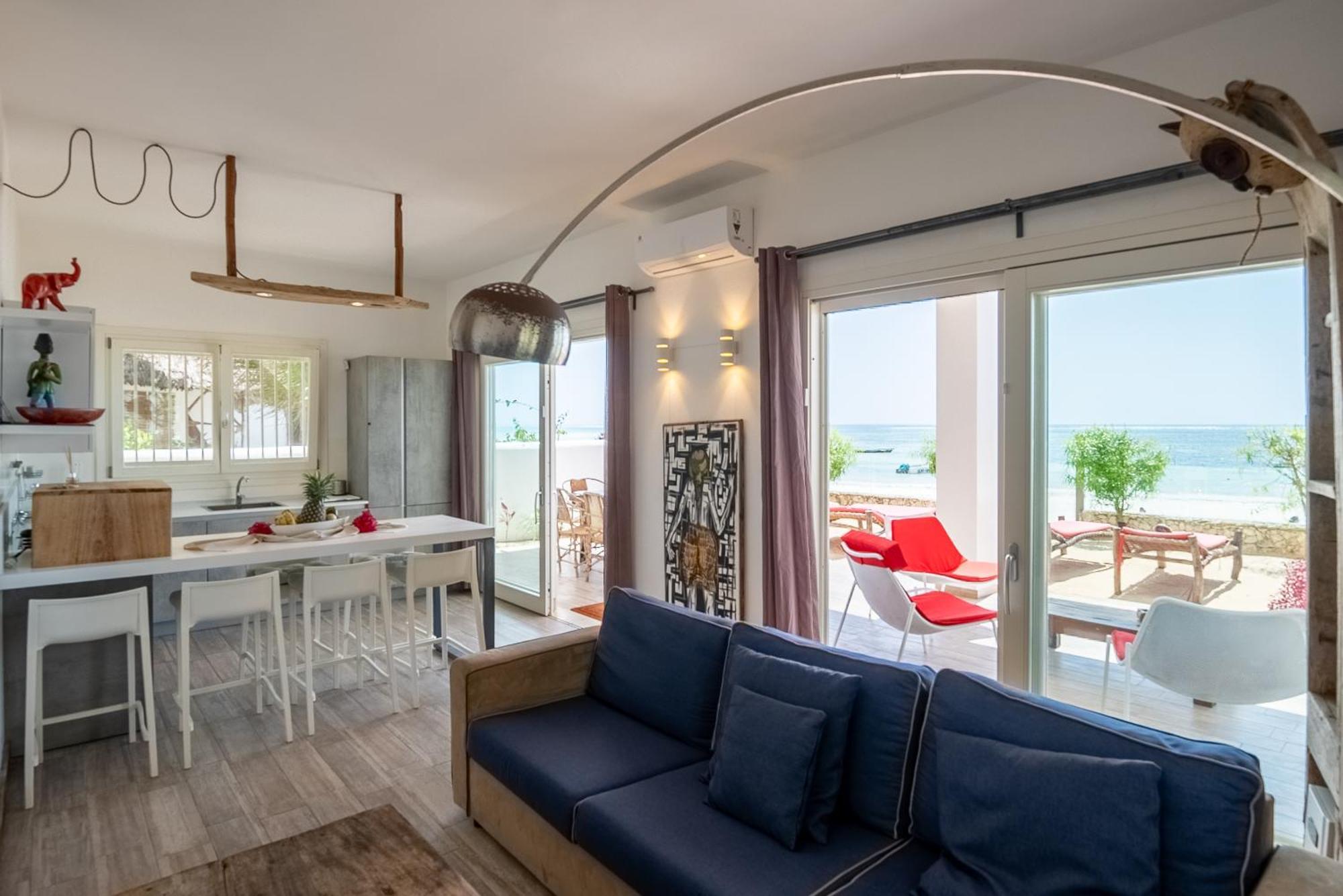 Ocean Blue Apartment With Panoramic Pool Zanzibarhouses 吉汶瓦 外观 照片