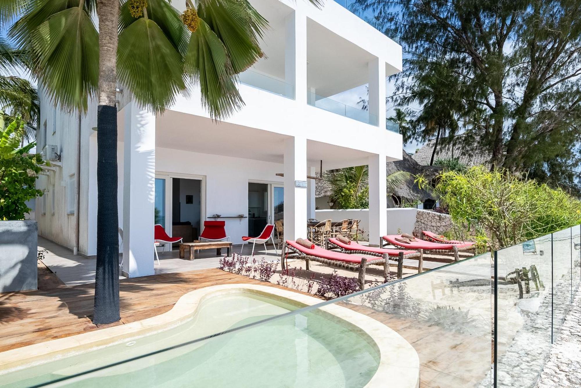 Ocean Blue Apartment With Panoramic Pool Zanzibarhouses 吉汶瓦 外观 照片